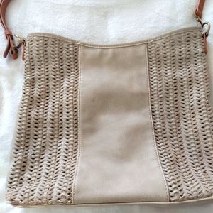 Vegan leather crossbody tote bag